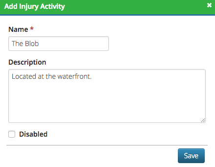 CT6 - Add Injury Activity