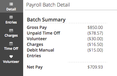 CT6 - Payroll Batch Detail