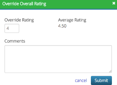 Override Overall Rating
