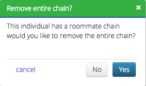 Remove Roommate Chain