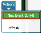 Actions > New Event